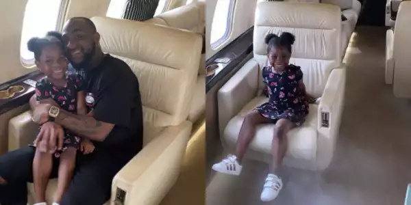 I flew in this morning to drive her to school – Davido excited to meet his daughter, Imade Adeleke (Video)